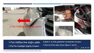 Ford CMax Kısa Far Ampulü Nasıl DeğiştirilirHow To Change Ford CMax Dipped Headlight [upl. by Pfosi284]