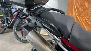 Cold start 2024 Triumph Tiger 900 GT Pro db killer removed Akrapovic exhaust [upl. by Nyrrat]