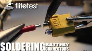 Flite Test  Soldering Battery Connectors  FLITE TIP [upl. by Light557]