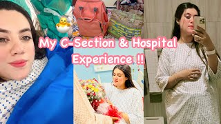 CSection Experience Vlog 😧 My hospital experience  Spinal Or General Anaesthesia  Baby Bag [upl. by Eiramlehcar]