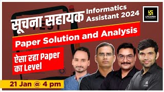 Suchna Sahayak  Informatics Assistant  2024 Paper Solution and Analysis  Utkarsh Classes [upl. by Teressa]