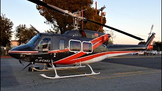 Bell 212 Twin Huey Helicopter Engine Startup amp Takeoff UH1N Canadian Registration CFCNU [upl. by Nevad]