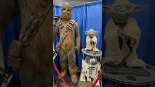 Chewbacca and Yoda life size statues starwars starwarsfan starwarscollection [upl. by Annoif650]