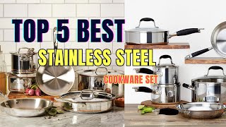 Top 5 Best AllClad Stainless Steel Cookware Set  Watch This Review Before Buy [upl. by Atazroglam]