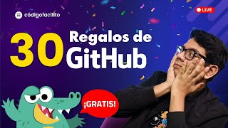 ¡Regalamos en vivo obsequios de GitHub y Código Facilito [upl. by Alauqahs479]