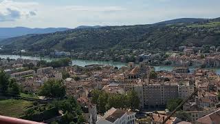 a view of the valley of Rhône  the river the Rhône is one of the biggest in France [upl. by Raji]