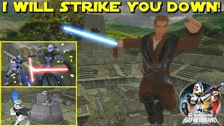 Star Wars Battlefront 2 Mods ᴴᴰ  Yavin 4 Arena Anakin Skywalker vs Asajj Ventress [upl. by Nauquf]