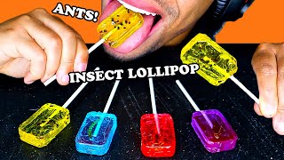 ASMR INSECT LOLLIPOP SUCKER CANDY ANTS DONT LET THIS FLOP NO TALKING SUCKING LICKING MUKBANG PT 1 [upl. by Puttergill]