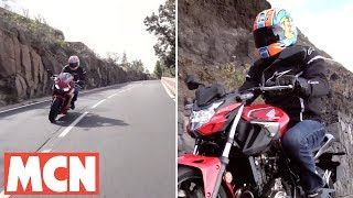 Honda CBR500R and CB500F bike review  MCN  Motorcyclenewscom [upl. by Laaspere]