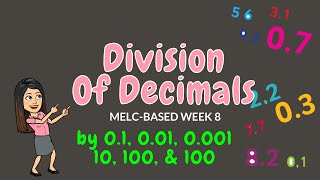 DIVISION OF DECIMALS BY 01 001 0001 10 100 amp 1000  GRADE 6 [upl. by Pelaga]