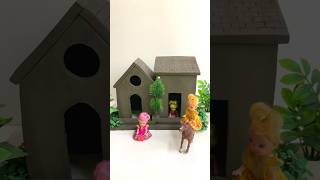 How to make clay house 🏠 ❤️ diy craft dollhouse mudhouse [upl. by Yedorb]