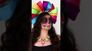 💀🌹 Maquillaje de CATRINA MEXICANA fácil  Maquillaje de HALLOWEEN para MUJER [upl. by Bein]