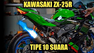 10 TYPE SUARA KNALPOT  KAWASAKI ZX25R  SUARA MOTOGP   Part Kejar Tayang   Jeri Carlone [upl. by Howey]