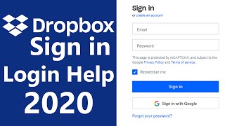 Dropbox Login  wwwdropboxcom Login Help  Dropboxcom Sign In [upl. by Arliene]