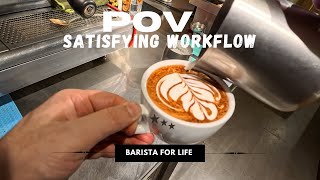 POV Satisfying Baristas work  cafe vlog  An Indian Barista [upl. by Tacklind850]