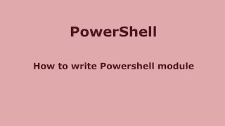 Write your first module in powershell powershellscripting powershell Scripting [upl. by Tavia166]