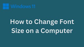 How to Change Font Size on a Computer [upl. by Sergias756]