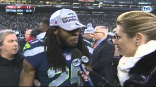 SHERMAN BEST Postgame Interview EVER From quotthe best corner in the gamequot [upl. by Nassah]