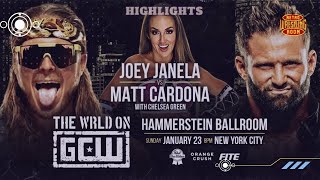 Matt Cardona vs Joey Janela  The Wrld On GCW 2022  Highlights [upl. by Rech13]