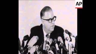 SYND 01570 ISRAELI FOREIGN MINISTER ABBA EBAN HOLDS PRESS CONFERENCE [upl. by Nadaba]