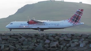 Loganairs Newest ATR 72600  GLMTA First Visit to Sumburgh [upl. by Macri]