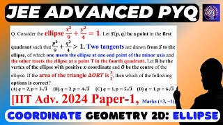 EasY ☆ IIT Adv 2️⃣0️⃣2️⃣4️⃣  Ellipse Class 11  Conic Sections Class 11  JEE Advanced PYQ  jee [upl. by Pachton804]