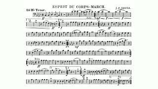 Esprit du Corps March by John Philip Sousa  2nd Bflat Tenor in Bass clef [upl. by Piwowar]