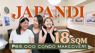 18sqm Condo Budget Makeover✨ Bold Japandi Staycation Vibes💚  by Elle Uy [upl. by Anivad]