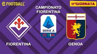 EFOOTBALL  Campionato Serie A 11° Giornata  FIORENTINA vs GENOA [upl. by Dronski]