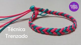 💜Pulsera técnica TRENZADO Pulseras de HILO MACRAMÉ [upl. by Khosrow]