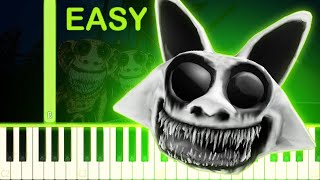 Cat Monster Chase Theme  ZOONOMALY  EASY Piano Tutorial [upl. by Bum]