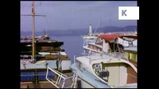 Early 1960s St Tropez French Riviera Shops Restaurants Boats  Rare Colour 16mm Home Movies [upl. by Yenal]