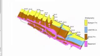 RTE 33 Creating Modeled Stratigraphic Fence Diagrams [upl. by Vudimir]