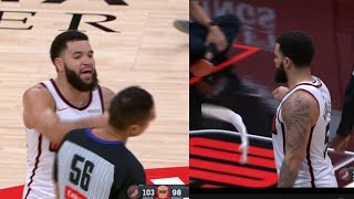 Fred VanVleet EJECTED after Inappropriate BEHAVOUR towards referee [upl. by Dnaloy]