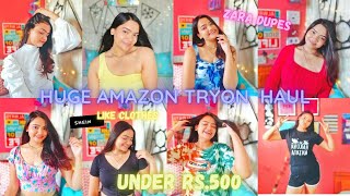 Huge Amazon Clothing TryOn Haul 8 Tops   Under Rs 500  ZARA Dupes SHEIN Alternative  Supii [upl. by Paten394]