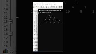 C Programming Basic Pattern Tutorial  Pascal Triangle coding programming shorts viral c [upl. by Enylodnewg516]