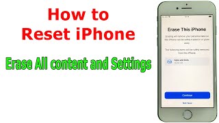 How to Reset iPhone Erase iPhone erase all content and settings [upl. by Doi]