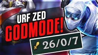 URF ZED GOD RETURNS  HERES WHY ZED IS 1 OP  League of Legends [upl. by Palestine559]