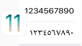 حل مشكلة الارقام في الايفون فى تحديث ios 11 [upl. by Maidel170]