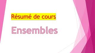 Résumé de cours sur les ensembles [upl. by Donny]