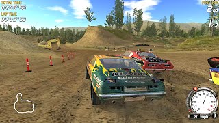 FlatOut 1 2004 FASTEST CAR IN GAME  BLADE Car Gameplay  Brads Sandrun Brads BandPit 60FPS [upl. by Trevorr]