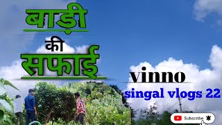 Badi Ki Safaie🌾बाड़ी की सफाई ⛏️Hamara Roji Wala Kaam ♥️Vinno singal vlogs 22🏕️ 2024 [upl. by Akenihs148]