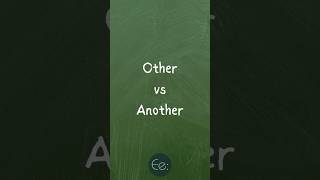 Other vs Another  What’s the Difference english explained learnenglish study esl grammar [upl. by Noyad921]