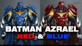 Azrael Batman Armor custom repaint Red amp Blue DC Multiverse Mcfarlane [upl. by Arahs]