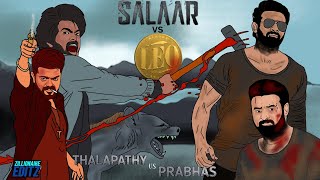 LEO🦁 vs 🧨SALAAR🔥2D animated War  Happy Birthday Vijay Thalapathy  Prabhas  PrasanthNeel  Lokesh [upl. by Sueaddaht]