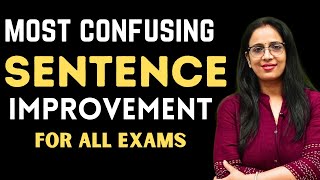 Most Confusing Sentence Improvement For all Exams  English Grammar Tricks  English With Rani Mam [upl. by Ahsyekat310]