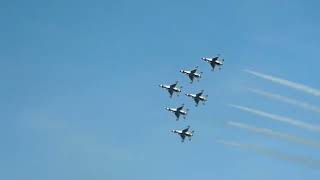 USAF Thunderbirds at the 2022 Dover Airshow quotDelta bottom up passquot [upl. by Ybloc116]