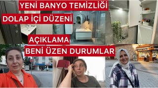 CENAZE VE ANİ GELEN HABER😞ÇOK ÜZÜLDÜM😞BANYO DOLAPLARI DÜZENİ❌FOŞUR FOŞUR TEMİZLİK YAPALIM🥴PARLATTIK🤌 [upl. by Drarig]