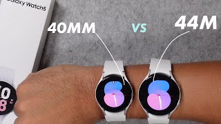 Samsung Galaxy Watch 5  40mm vs 44mm SIZE Comparison on WRIST [upl. by Dyoll]