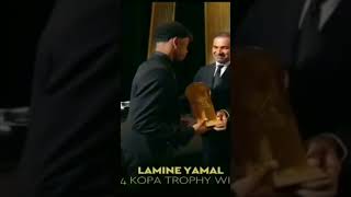 Kopa Trophy winner is lamine yamal lamineyamal ballondor [upl. by Anuahsat173]